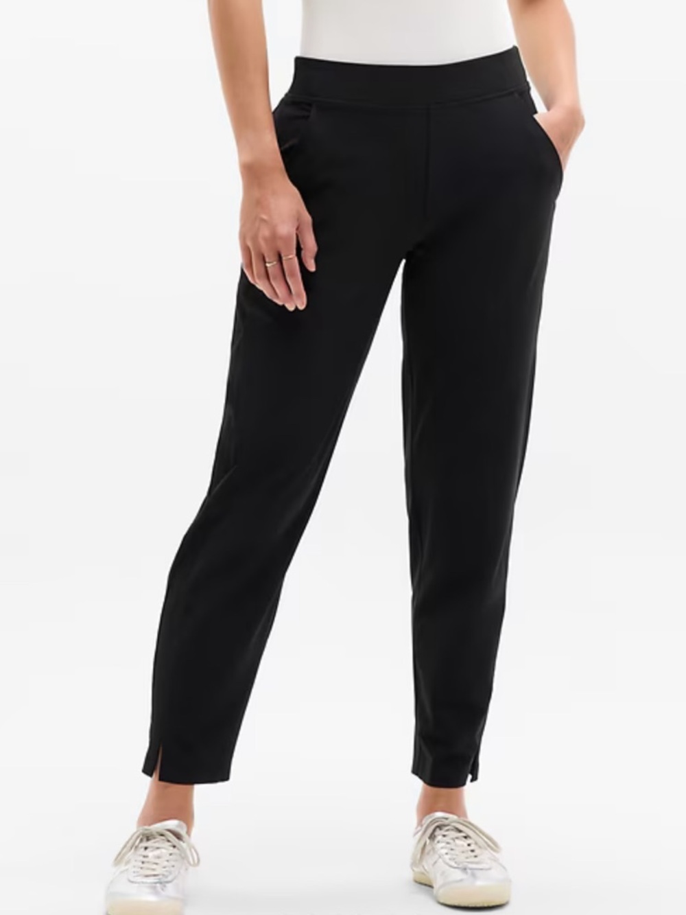 Athleta Women's Brooklyn Mid Rise Ankle Pant in Black  Size 8